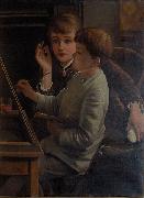 unknow artist The young artist oil painting reproduction